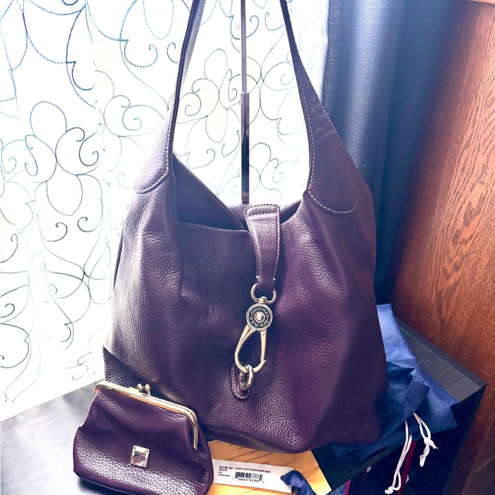Dooney & Bourke Grape Leather Shoulder Bag